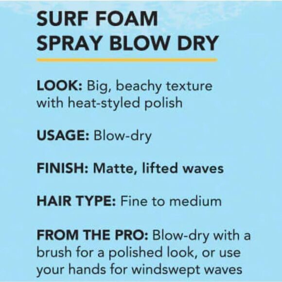 Bumble and Bumble Hair Surf Blow Dry Beachy Wave Texture Foam - Picture 6 of 13